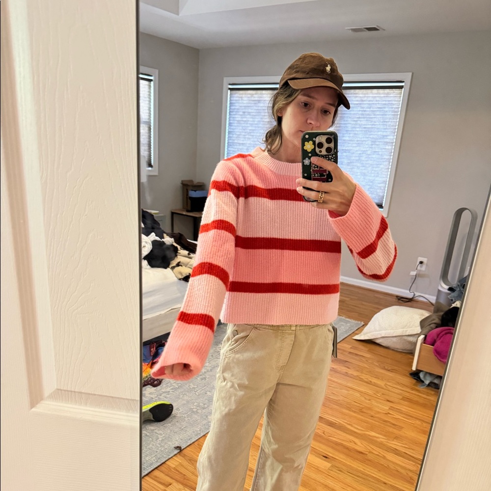 La Ligne pink and red striped sweater size S